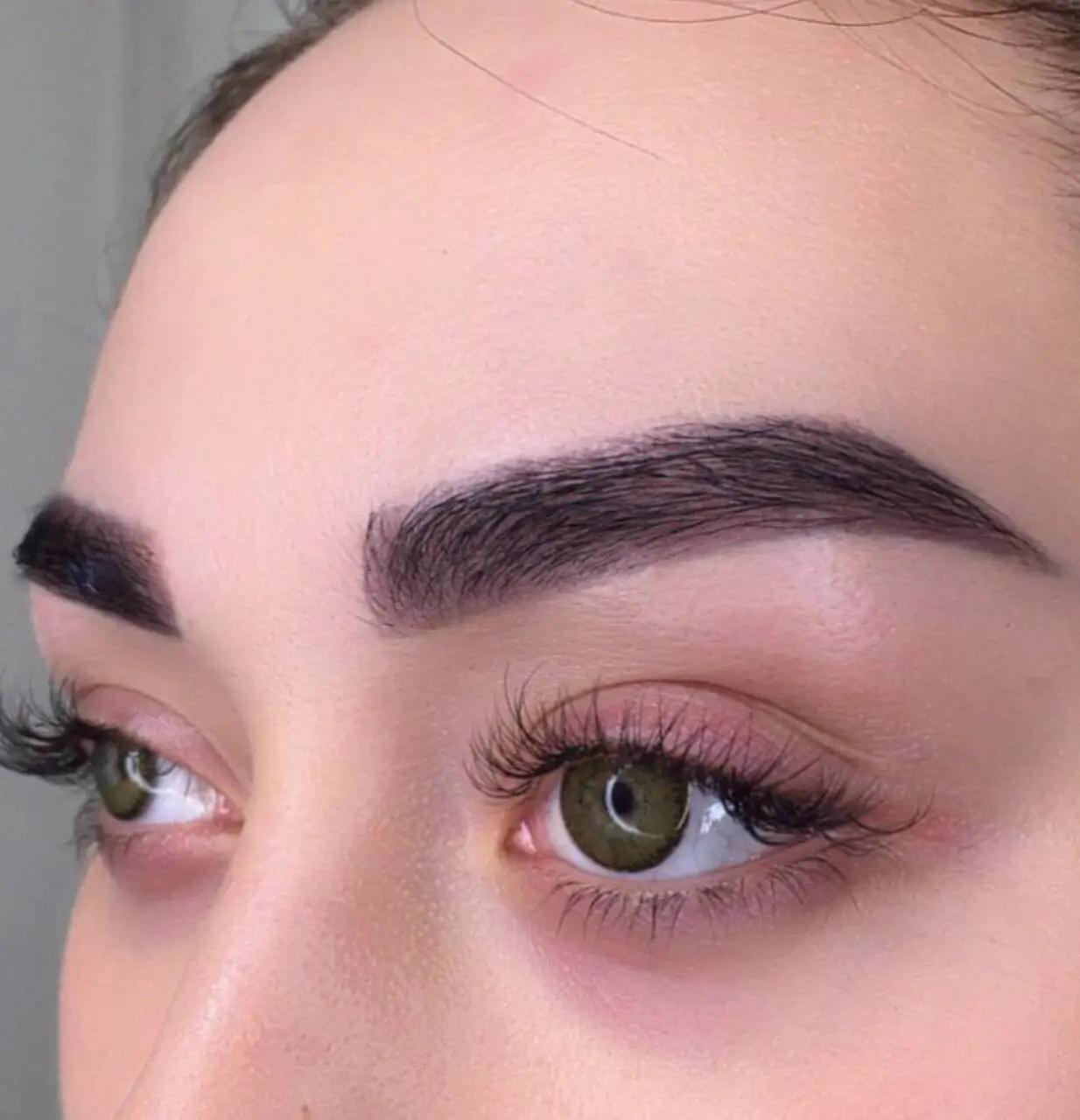 Eyebrow shaping, example of work