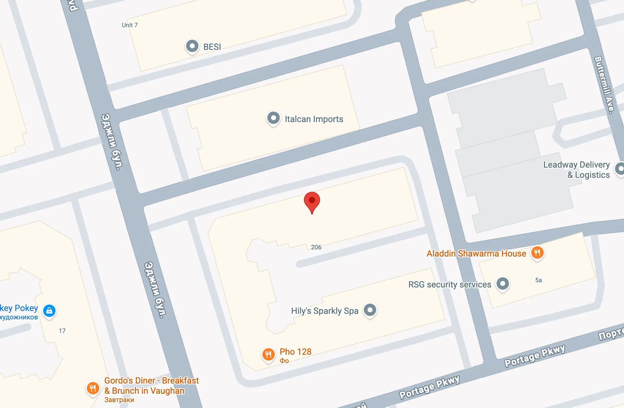 207 Edgeley Blvd, Concord, ON on map